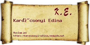 Karácsonyi Edina névjegykártya